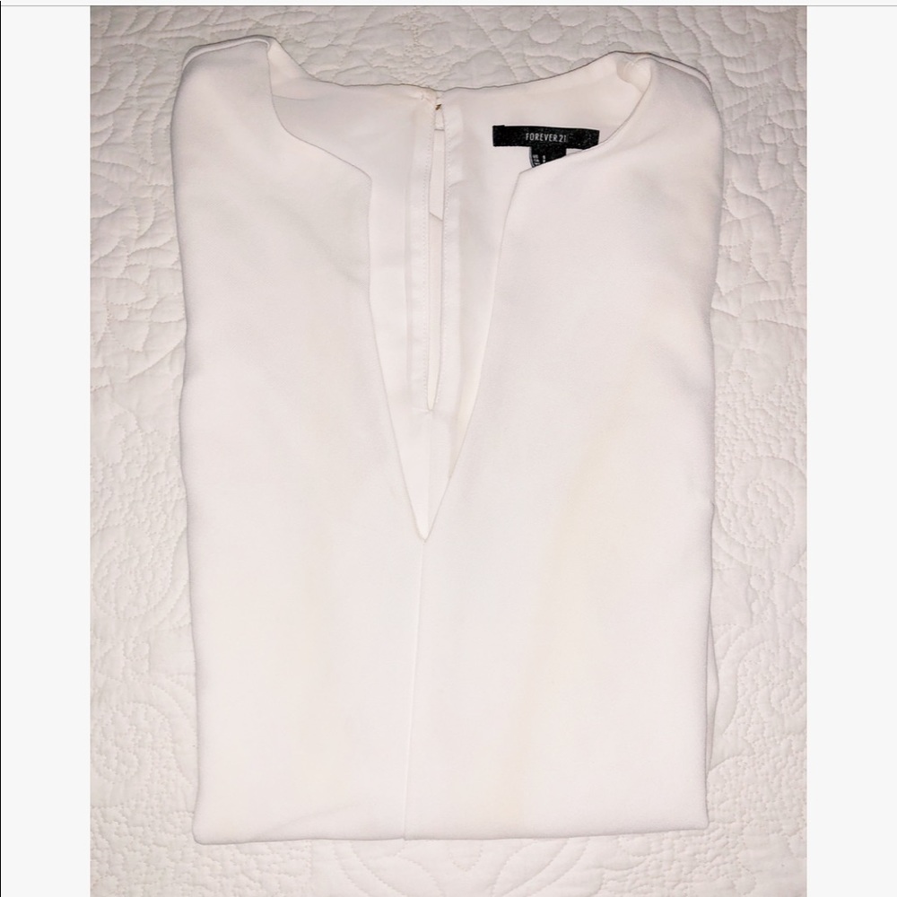 White shift dress